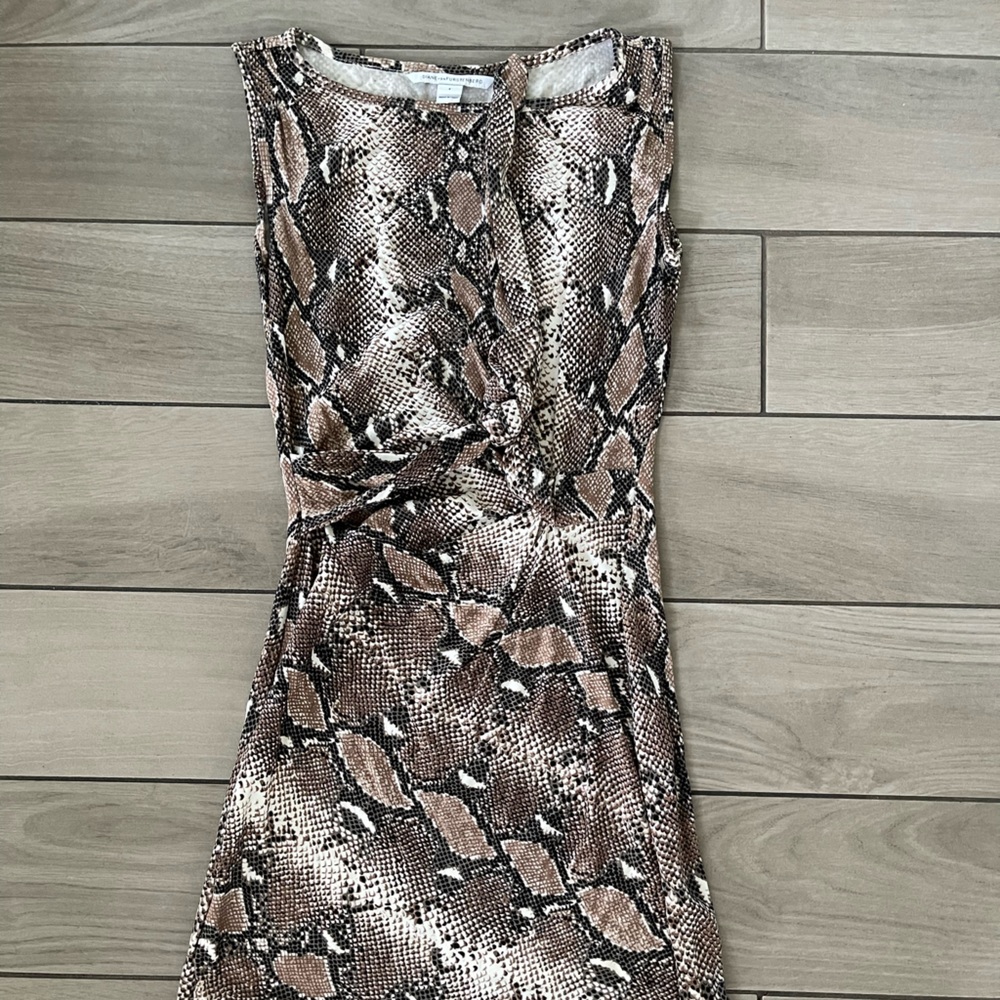 Diane Von Fustenberg snake print wrap dress
